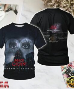 Alice Cooper Detroit Stories All Over Print T Shirt, Trending Music 3D Tee Alice Cooper Detroit Stories All Over Print T Shirt