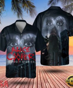 Alice Cooper DETROIT STORIES Hawaiian Shirt, Music Fan Hawaiian Shirt Alice Cooper Detroit Stories Hawaiian Shirt