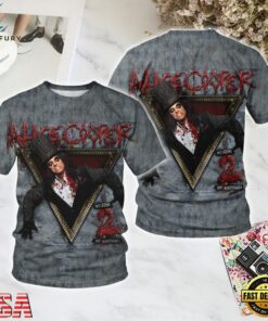 Alice Cooper Welcome 2 My Nightmare All Over Print T Shirt, Trending Music 3D Tee Alice Cooper Welcome 2 MY Nightmare All Over Print T Shirt