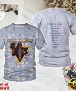 Alice Cooper Welcome to My Nightmare All Over Print T Shirt, Trending Music 3D Tee Alice Cooper Welcome TO MY Nightmare All Over Print T Shirt