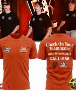 Anaheim Ducks Check On Your Teammates 3D Shirt, Viral 3D Graphic Tee Anaheim Ducks Check ON Your Teammates 3D Shirt