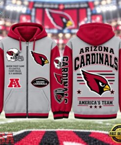 Arizona Cardinals NFL Gridiron Heritage Zip Hoodie, Sports Fans 3D Shirt Arizona Cardinals Nfl Gridiron Heritage Zip Hoodie