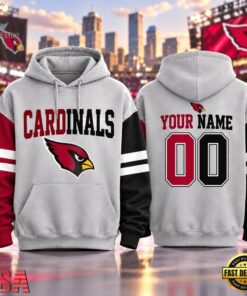 Arizona Cardinals NFL Two Tone Colorblock Varsity Hoodie, Sports Fans 3D Shirt Arizona Cardinals Nfl Two Tone Colorblock Varsity Hoodie