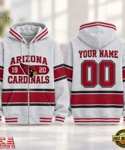 Arizona Cardinals NFL Varsity Stripe Zip Hoodie, Sports Fans 3D Shirt Arizona Cardinals Nfl Varsity Stripe Zip Hoodie