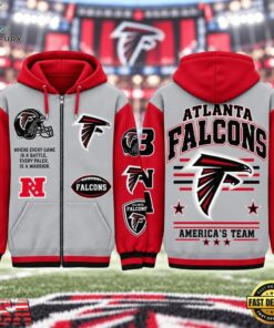Atlanta Falcons NFL Gridiron Heritage Zip Hoodie, Sports Fans 3D Shirt Atlanta Falcons Nfl Gridiron Heritage Zip Hoodie