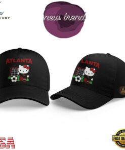 Atlanta United FC x Hello Kitty 2026 Graphic Cap, Fashion Baseball Cap Atlanta United FC X Hello Kitty 2026 Graphic Cap