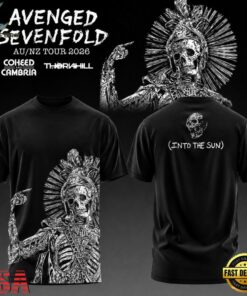 Avenged Sevenfold AUSNZ Tour 2026 Black T Shirt, Trending Music 3D Tee Avenged Sevenfold Ausnz Tour 2026 Black T Shirt