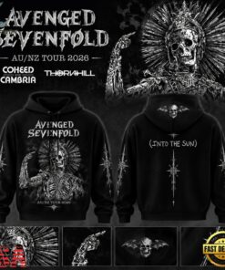Avenged Sevenfold AUSNZ Tour 2026 Hoodie, Trending Music 3D Tee Avenged Sevenfold Ausnz Tour 2026 Hoodie