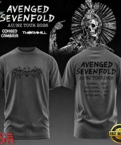 Avenged Sevenfold AUSNZ Tour 2026 T Shirt, Trending Music 3D Tee Avenged Sevenfold Ausnz Tour 2026 T Shirt