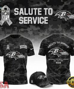 Baltimore Ravens 2026 Salute To Service Limited Camo 3D Shirt, Viral 3D Graphic Tee Baltimore Ravens 2026 Salute TO Service Limited Camo 3D Shirt
