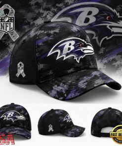 Baltimore Ravens 2026 Salute To Service Limited Camo Cap, Fashion Baseball Cap Baltimore Ravens 2026 Salute TO Service Limited Camo Cap
