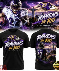 Baltimore Ravens In Rio De Janeiro Game PurpleRoadTrip 2026 T Shirt, Viral 3D Graphic Tee Baltimore Ravens IN Rio DE Janeiro Game Purpleroadtrip 2026 T Shirt