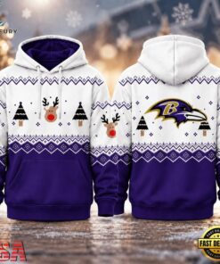 Baltimore Ravens NFL Christmas Game Day Hoodie Shirt, Sports Fans 3D Shirt Baltimore Ravens Nfl Christmas Game Day Hoodie Shirt