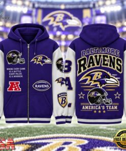 Baltimore Ravens NFL Gridiron Heritage Zip Hoodie, Sports Fans 3D Shirt Baltimore Ravens Nfl Gridiron Heritage Zip Hoodie