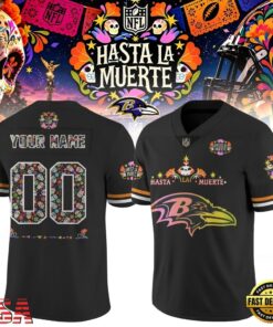 Baltimore Ravens NFL Hasta la Muerte 2026 Personalized Football Jersey, Fashion Football Jersey Baltimore Ravens Nfl Hasta LA Muerte 2026 Personalized Football Jersey