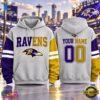 Baltimore Ravens NFL Two Tone Colorblock Varsity Hoodie, Sports Fans 3D Shirt Baltimore Ravens Nfl Two Tone Colorblock Varsity Hoodie
