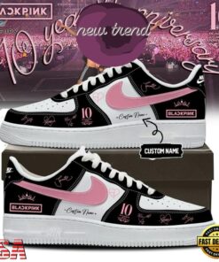 Black Pink 10TH ANNIVERSARY And COMEBACK 2026 Limited Edition Air Force 1 Shoes Sneakers, Music Lover AF1 Shoes Black Pink 10th Anniversary And Comeback 2026 Limited Edition Air Force 1 Shoes Sneakers