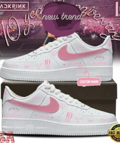 Black Pink 10TH ANNIVERSARY And COMEBACK 2026 White Air Force 1 Shoes Sneakers, Music Lover AF1 Shoes Black Pink 10th Anniversary And Comeback 2026 White Air Force 1 Shoes Sneakers