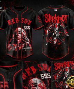 Boston Red Sox x Slipknot Stadium Tour 2027 Limited Edition Baseball Jersey, Music Artist Baseball Jersey Boston Red Sox X Slipknot Stadium Tour 2027 Limited Edition Baseball Jersey
