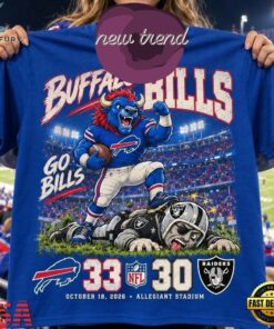Buffalo Bills 33 30 Win Over Las Vegas Raiders Game Day 3D Shirt, Viral 3D Graphic Tee Buffalo Bills 33 30 Win Over Las Vegas Raiders Game Day 3D Shirt