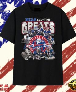 Buffalo Bills All Time Greats Legends Signature Football T Shirt, Trendy 2D Print Shirt Buffalo Bills All Time Greats Legends Signature Football T Shirt