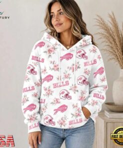 Buffalo Bills NFL Pink Floral Team Pride Hoodie Shirt, Sports Fans 3D Shirt Buffalo Bills Nfl Pink Floral Team Pride Hoodie Shirt