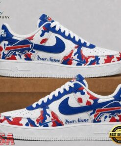 Buffalo Bills NFL Team Camo Air Force 1 Shoes Sneakers, NFL Fan AF1 Shoes Buffalo Bills Nfl Team Camo Air Force 1 Shoes Sneakers