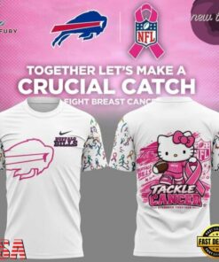 Buffalo Bills x Hello Kitty Crucial Catch 2026 T Shirt, Viral 3D Graphic Tee Buffalo Bills X Hello Kitty Crucial Catch 2026 T Shirt