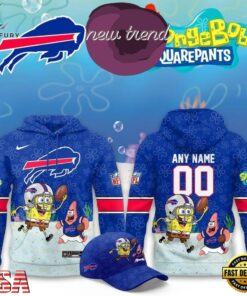 Buffalo Bills x SpongeBob Limited Edition Personalized Hoodie, Viral 3D Graphic Tee Buffalo Bills X Spongebob Limited Edition Personalized Hoodie