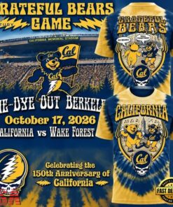 California Golden Bears Football x Grateful Dead Limited Edition 2026 3D Shirt, Trending Music 3D Tee California Golden Bears Football X Grateful Dead Limited Edition 2026 3D Shirt