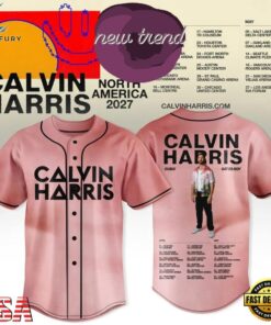 Calvin Harris North America Tour 2027 Baseball Jersey, Music Artist Baseball Jersey Calvin Harris North America Tour 2027 Baseball Jersey