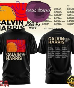 Calvin Harris North America Tour 2027 Graphic Black T Shirt, Trending Music 3D Tee Calvin Harris North America Tour 2027 Graphic Black T Shirt