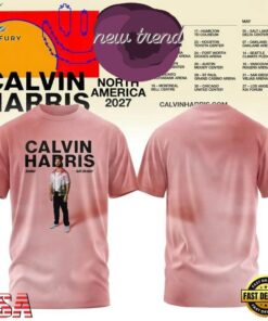 Calvin Harris North America Tour 2027 Graphic Pink T Shirt, Trending Music 3D Tee Calvin Harris North America Tour 2027 Graphic Pink T Shirt