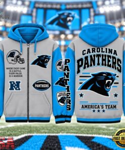 Carolina Panthers NFL Gridiron Heritage Zip Hoodie, Sports Fans 3D Shirt Carolina Panthers Nfl Gridiron Heritage Zip Hoodie