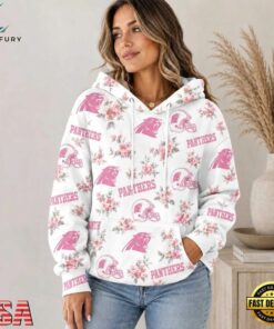 Carolina Panthers NFL Pink Floral Team Pride Hoodie Shirt, Sports Fans 3D Shirt Carolina Panthers Nfl Pink Floral Team Pride Hoodie Shirt