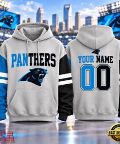 Carolina Panthers NFL Two Tone Colorblock Varsity Hoodie, Sports Fans 3D Shirt Carolina Panthers Nfl Two Tone Colorblock Varsity Hoodie