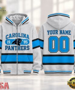 Carolina Panthers NFL Varsity Stripe Zip Hoodie, Sports Fans 3D Shirt Carolina Panthers Nfl Varsity Stripe Zip Hoodie