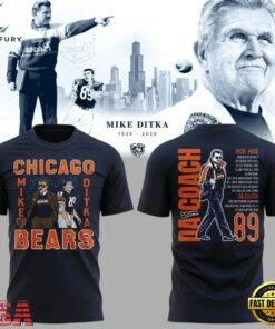 Chicago Bears Mike Ditka Forever Remembering a Legend Paying Tribute to Da Coach 3D Shirt, Viral 3D Graphic Tee Chicago Bears Mike Ditka Forever Remembering A Legend Paying Tribute TO DA Coach 3D Shirt