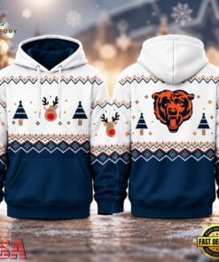 Chicago Bears NFL Christmas Game Day Hoodie Shirt, Sports Fans 3D Shirt Chicago Bears Nfl Christmas Game Day Hoodie Shirt