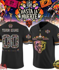 Chicago Bears NFL Hasta la Muerte 2026 Personalized Football Jersey, Fashion Football Jersey Chicago Bears Nfl Hasta LA Muerte 2026 Personalized Football Jersey