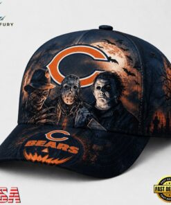 Chicago Bears NFL Horror Night Halloween 2026 Design Classic Cap, Football Limited Edition Cap Chicago Bears Nfl Horror Night Halloween 2026 Design Classic Cap