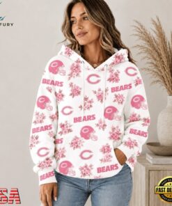 Chicago Bears NFL Pink Floral Team Pride Hoodie Shirt, Sports Fans 3D Shirt Chicago Bears Nfl Pink Floral Team Pride Hoodie Shirt