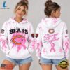 Chicago Bears NFL Pink Ribbon Stronger Together Breast Cancer Awareness Hoodie, Sports Fans 3D Shirt Chicago Bears Nfl Pink Ribbon Stronger Together Breast Cancer Awareness Hoodie