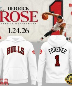 Chicago Bulls Forever Derrick Martell Rose White Hoodie, Viral 3D Graphic Tee Chicago Bulls Forever Derrick Martell Rose White Hoodie