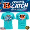 Cincinnati Bengals 2026 NFL Crucial Catch Blue T Shirt, Viral 3D Graphic Tee Cincinnati Bengals 2026 Nfl Crucial Catch Blue T Shirt