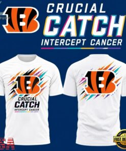 Cincinnati Bengals 2026 NFL Crucial Catch White T Shirt, Viral 3D Graphic Tee Cincinnati Bengals 2026 Nfl Crucial Catch White T Shirt