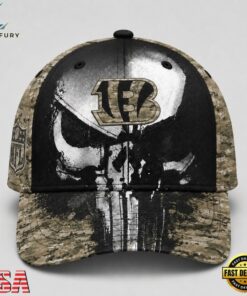 Cincinnati Bengals NFL Halloween Military Skull Camo Classic Cap, Football Limited Edition Cap Cincinnati Bengals Nfl Halloween Military Skull Camo Classic Cap