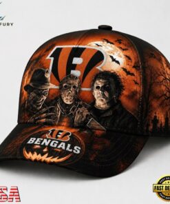 Cincinnati Bengals NFL Horror Night Halloween 2026 Design Classic Cap, Football Limited Edition Cap Cincinnati Bengals Nfl Horror Night Halloween 2026 Design Classic Cap