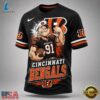 Cincinnati Bengals NFL Popeye Bold Cartoon Athletes 3D T Shirt, Sports Fans 3D Shirt Cincinnati Bengals Nfl Popeye Bold Cartoon Athletes 3D T Shirt