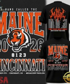 Cincinnati Bengals x The Maine The Tour Next Door 2026 T Shirt, Trending Music 3D Tee Cincinnati Bengals X The Maine The Tour Next Door 2026 T Shirt